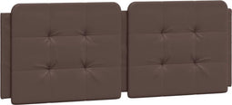 vidaXL - Hoofdbordkussen - 120 - cm - kunstleer - bruin
