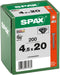 SPAX BLAX 20 mm 200 stuk(s) Schroef