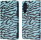 iMoshion Hoesje Geschikt voor Samsung Galaxy A34 (5G) Hoesje Met Pasjeshouder - iMoshion Design Bookcase smartphone - Meerkleurig / Black Blue Stripes