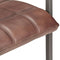 vidaXL - Eetkamerstoelen - 2 - st - echt - leer - verweerd - bruin