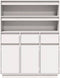 vidaXL - Hoge - kast - 89x34x116,5 - cm - massief - grenenhout - wit