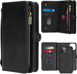 iMoshion Hoesje Geschikt voor iPhone 11 Pro Hoesje Met Pasjeshouder - iMoshion 2-in-1 Wallet Bookcase - Zwart