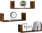vidaXL - Wandschappen - 3 - st - 58x18x18 - cm - bewerkt - hout - gerookt - eikenkleurig