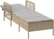 vidaXL - Ligbed - met - Kussen - Beige - Poly - Rattan