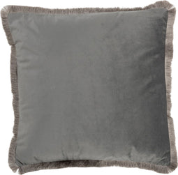 J-Line kussen Alpha Vierkant - polyester - grijs