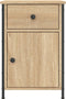 vidaXL - Nachtkastje - 40x42x60 - cm - bewerkt - hout - sonoma - eikenkleurig