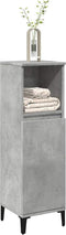 vidaXL - Badkamerkast - 30x30x100 - cm - bewerkt - hout - betongrijs