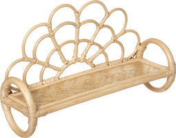 Atmosphera Kids Wandplank Aoni Rotan - Bloem - Wanddecoratie - Wandrek - L 60 cm