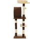 vidaXL - Kattenkrabpaal - met - sisal - krabpalen - 127 - cm - beige - en - bruin