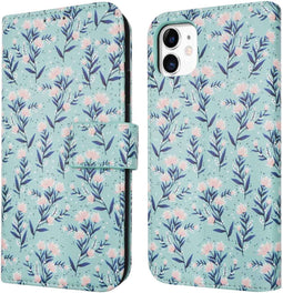 iMoshion Hoesje Geschikt voor iPhone 11 Hoesje Met Pasjeshouder - iMoshion Design Bookcase smartphone - Blauw / Blue Flowers
