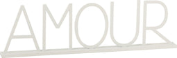 J-Line decoratie Amour - metaal - wit