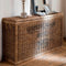 Riviera Maison Rattan Opbergkist met Deksel, Dekenkist - RR Cobbl Wharf Trunk L 140x40x80 - Rattan, Mahoniehout - Bruin