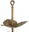 Dienblad DKD Home Decor Laken Gouden Metaal Tropisch (42 x 42 x 80 cm)