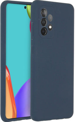 Accezz Samsung Galaxy A52/A52s/A52 (5G) - Liquid Silicone Backcover - Schokabsorberend - Donkerblauw