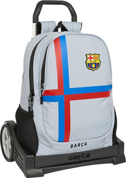 Schoolrugzak met Wielen F.C. Barcelona Grijs (32 x 44 x 16 cm)