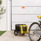 vidaXL - Hondenfietstrailer - oxford - stof - en - ijzer - geel - en - grijs