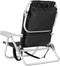 tectake® Strandstoel Coral - Opvouwbare Campingstoel - 5-voudig Verstelbare Rugleuning - Zwart