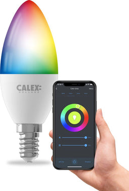 Calex Smart LED Lamp - E14 - Dimbaar - RGB en Wit licht - 4.9W (8712879144830)