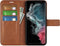 Lunso - Geschikt voor Samsung Galaxy S23 Ultra - cover bookcase hoes - Bruin