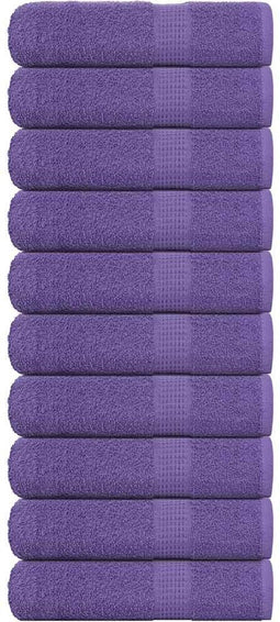 vidaXL - Badhanddoeken - 10 - st - 100x150 - cm - 360 - g/m² - 100% - katoen - paars