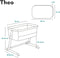 Lionelo Theo - 2 in 1 Co Sleeper & Baby Bed - Hoogte Verstelbaar - Kantelbaar - Ademend Mesh - Grijs