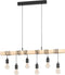EGLO Townshend - Hanglamp - E27 - 100 cm - Zwart/Bruin