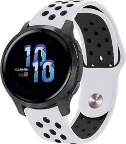 imoshion Siliconen sport bandje - Universeel 22 mm aansluiting - Wit / Zwart