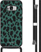 iMoshion Hoesje Geschikt voor Samsung Galaxy S8 Hoesje Met Koord - iMoshion Design Hoesje met Koord - Groen / Transparant / Panther Illustration