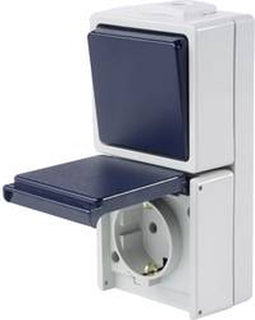 AS Schwabe 62455 Schakelaar (opbouw) IP54 Grijs