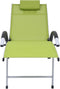 vidaXL - Ligbed - aluminium - en - textileen - groen