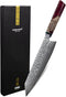 Shinrai Japan - Kiritsuke Mes - 23 cm - Damascus Ruby Edition - Luxe Geschenkdoos