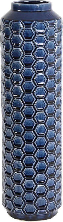 Light & Living Vaas Taverne - Blauw - 16.5x16.5x59cm - Modern