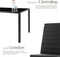 TecTake Eetkamergroep Berlin - 5-delig - 4 stoelen en tafel van veiligheidsglas - zwart