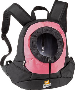 Ferplast Kangoo - Hondenrugtas - Zachte schouderbanden - Zwart/roze