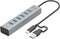 i-tec C31HUBMETAL703 - USB-C Charging Metal HUB - 7 Poorten - Grijs