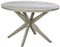 Yoi - Calma high dining tafel dia. 120 cm aluminium salix/travertin