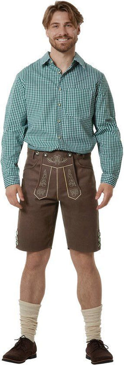 Dressforfun Lian - Lederhosen - Kunstleer - Bretels - Bruin