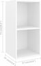 vidaXL - Tv-wandmeubel - 37x37x72 - cm - bewerkt - hout - wit