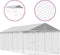 vidaXL - Hondenkennel - met - dak - 3x9x2,5 - m - gegalvaniseerd - staal - zilverkleur