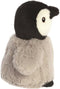 Aurora Eco Nation pluche knuffeldier Pinguin kuiken - grijs - 13 cm - Artic thema speelgoed dieren
