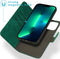iMoshion Hoesje Geschikt voor iPhone 13 Pro Max Hoesje Met Pasjeshouder - iMoshion Uitneembare 2-in-1 Luxe Bookcase - Donkergroen