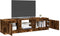 vidaXL - Tv-meubel - LED-verlichting - 140x40x35,5 - cm - gerookt - eikenkleurig