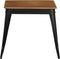 vidaXL - Eettafel - 75x75x76 - cm - massief - acaciahout - en - staal