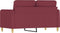 vidaXL - Tweezitsbank - 120 - cm - stof - wijnrood