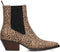 POSH by Poelman CARMEN - Enkellaars - Blokhak 4,5 cm - Beige met dierenprint