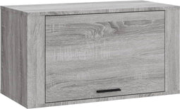 vidaXL - Wandschoenenkast - 70x35x38 - cm - massief - grenenhout - sonoma - grijs
