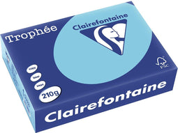 Clairefontaine Trophée Pastel, gekleurd papier, A4, 210 g, 250 vel, helblauw