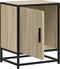 vidaXL - Nachtkastje - 40x31x50 - cm - bewerkt - hout - en - metaal - sonoma - eiken