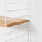 Tomado - Wandrek - Hout & Wit - Boekenrek - 70x21x68cm - Uitbreidbaar