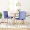 vidaXL - Eetkamerstoelen - 2 - st - stof - jeansblauw